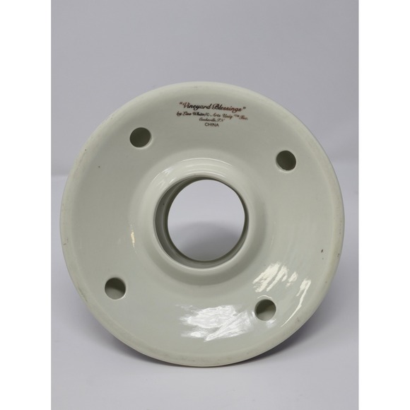 Lisa White Vineyard Blessings Lamp Candle Shade Tuscan Italian Decor - Picture 3 of 7